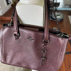 Coach Shimmering Pink Leather Shoulder Bag